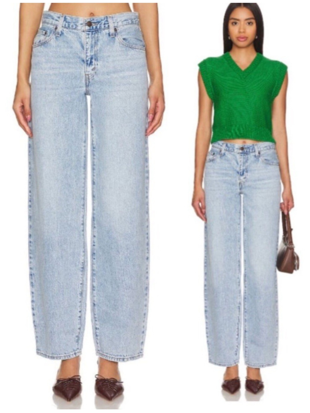 Abercrombie & Fitch 90 Relaxed Jeans 30 Curve Love High Rise Light Wash Wide Leg